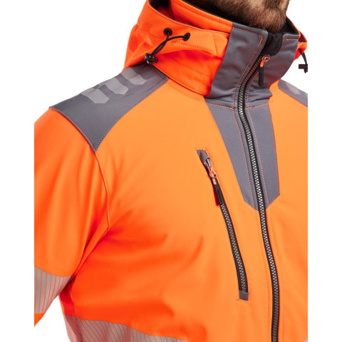 Veste Softshell à capuche haute-visibilité 44912513 - Couleur au choix