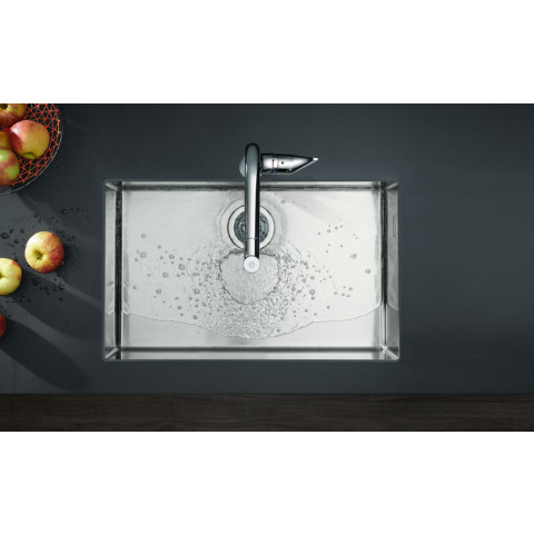 Mitigeur de cuisine 320 metris select m71 avec embout du bec extractible 1 jet, sbox finition stainless steel finish hansgrohe