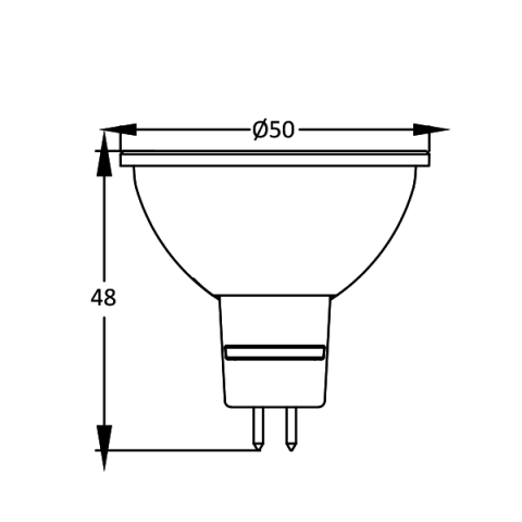 Lot de 10 ampoules led gu5.3 5w (eq. 32w) 4000k 110°