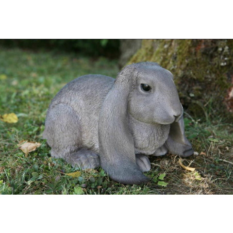 Lapin bélier en résine 33 cm