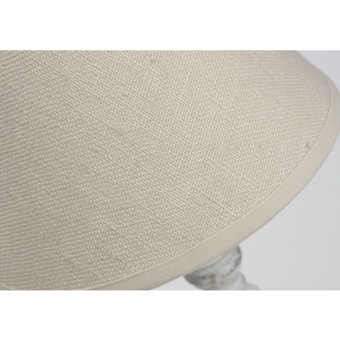 Lampe grise alice abat jour lin beige