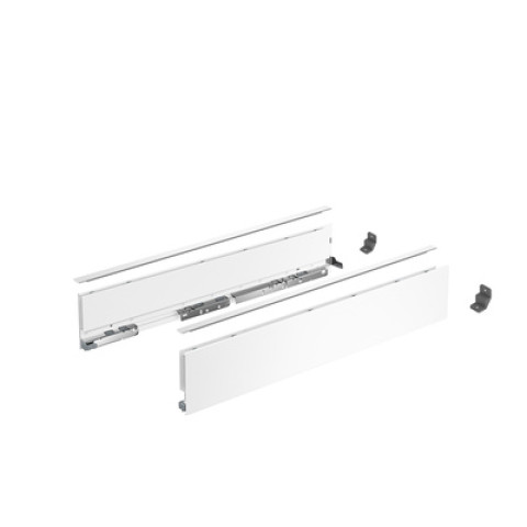 Profilé latéral de tiroir AvanTech YOU, H101mm x L550mm, blanc, gauche et droite - HETTICH - 9353389