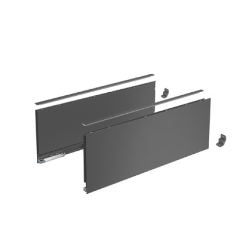 Profilé latéral de tiroir AvanTech YOU, hauteur 187 mm x NL 400 mm, Anthracite, gauche et droite - HETTICH - 9353442