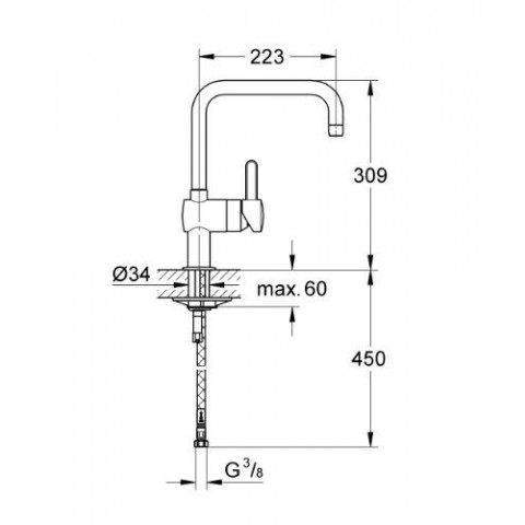 Grohe flair mitigeur évier 32453000 (import allemagne)