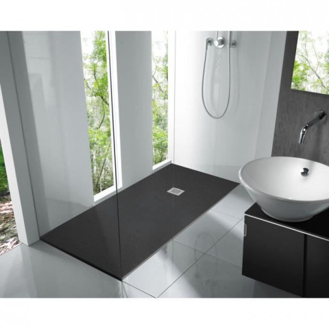 Mitola receveur en résine composite liwa 120x90 anthracite