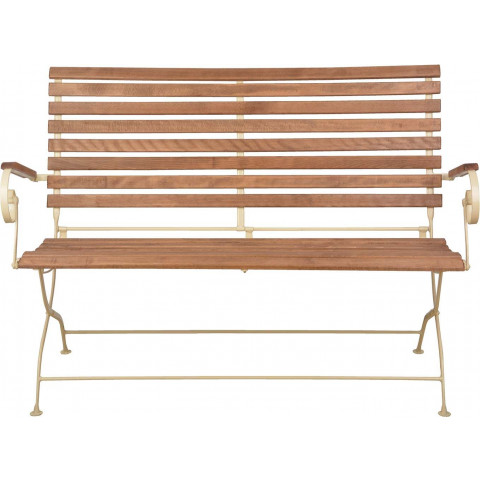 Banc pliable en bois et métal