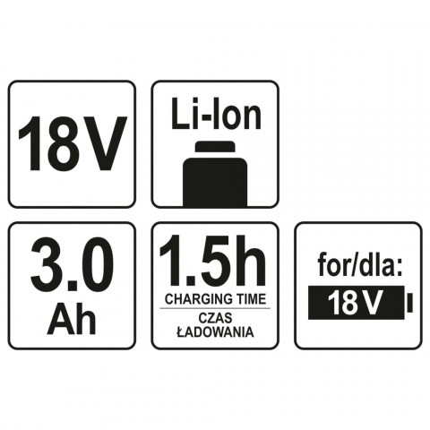 Batterie li-ion 3,0ah 18v