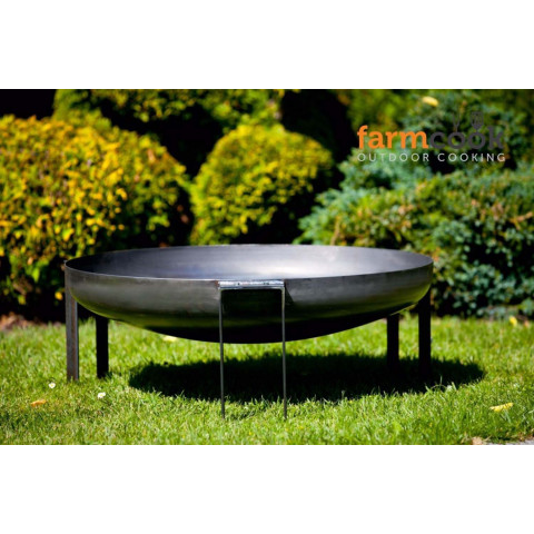 Brasero en acier rond pieds design 80 cm