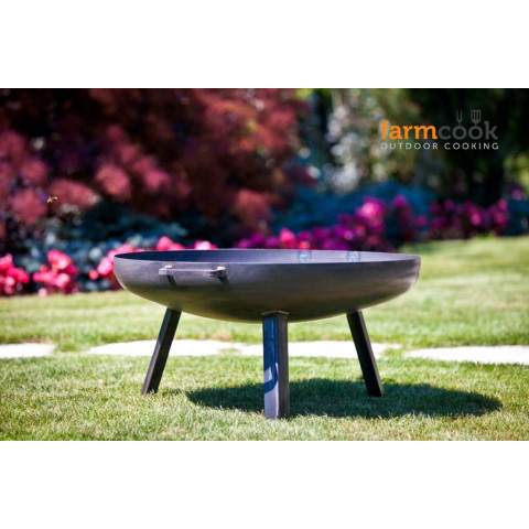 Brasero rond en acier 3 pieds fins 60 cm