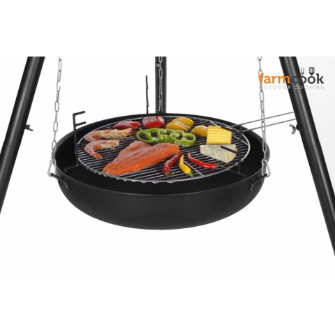 Barbecue suspendu sur trépied premium 60 cm