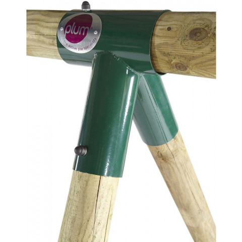 Portique en bois avec balançoire -échelle et corde