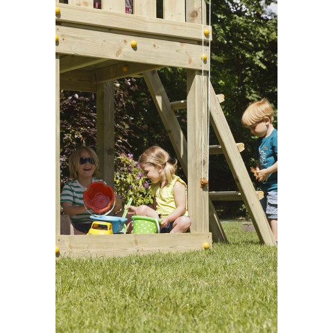Aire de jeux en bois kiosk avec balançoires
