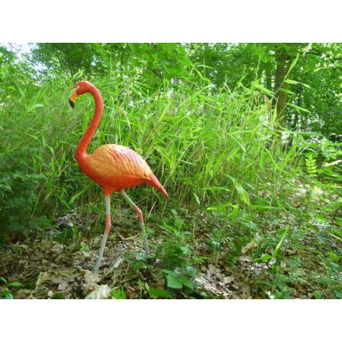 Flamant rose en résine 98 cm