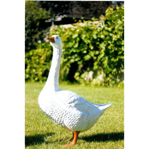 Oie blanche en résine 68 cm