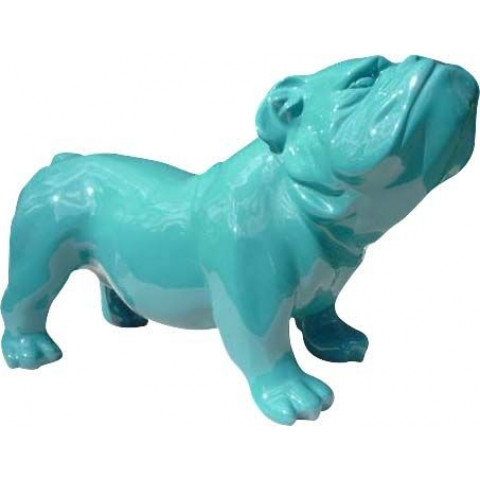 Bouldogue anglais coloré en résine - Couleur au choix