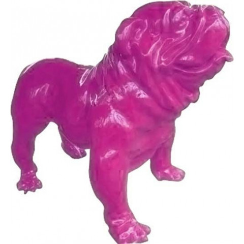 Bouldogue anglais xxl coloré en résine - Couleur au choix
