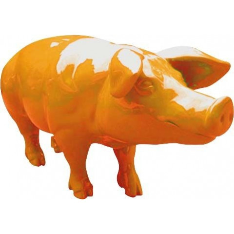 Cochon coloré design en résine - Couleur au choix