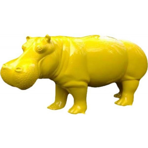 Hippopotame design en résine 173 cm - Couleur au choix
