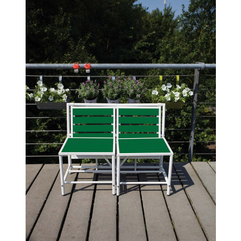 Banc 2 places convertible en tables et tabourets