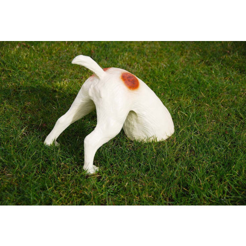 Statuette chien bob le creuseur tâches marrons