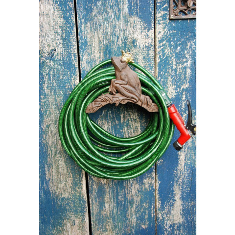 Support tuyau d'arrosage grenouille couronnée