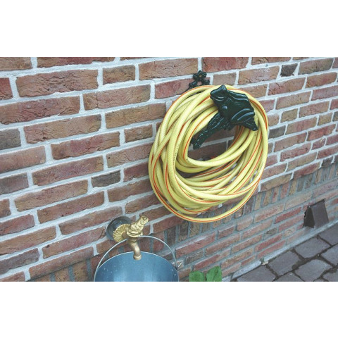 Porte tuyau d'arrosage grenouille verte