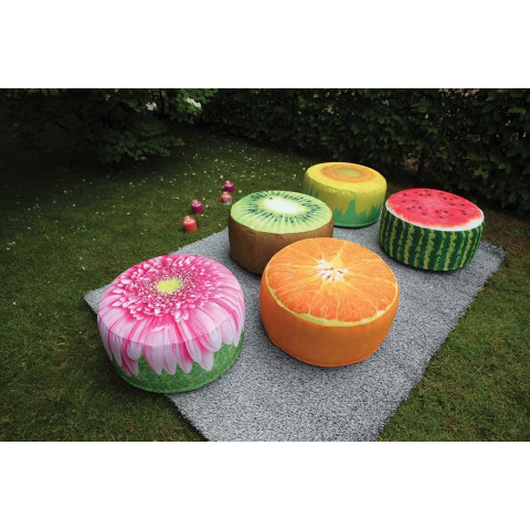Pouf extérieur avec imprimé déco