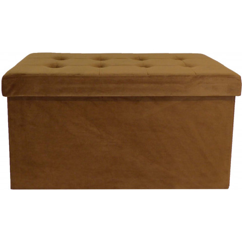 Banc coffre effet velours capitonné