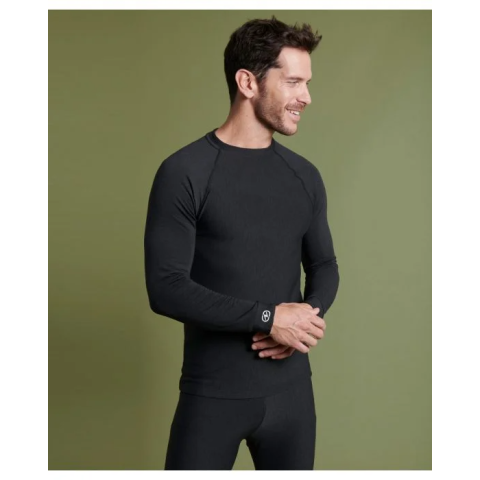 Tee-shirt DAMART Col rond Manches longues - Noir - T.XL - 69122