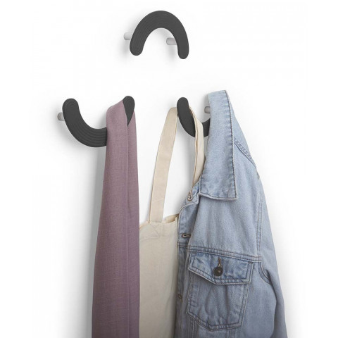 Patère arrondie en métal (lot de 3)