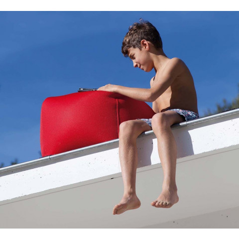 Pouf de piscine big bag 40 cm rouge