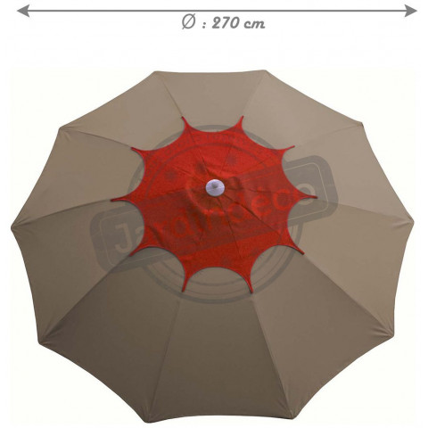 Parasol en fibre de verre flower  270 cm - Couleur au choix