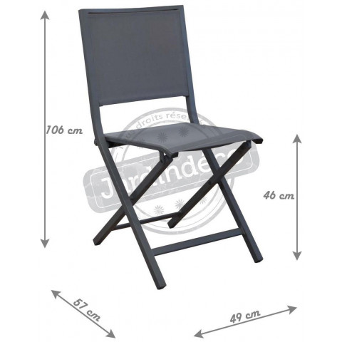 Chaise pliante en aluminium florence (lot de 6) - Couleur au choix