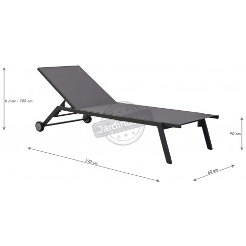 Lit de jardin en aluminium florence (lot de 2) - Couleur au choix