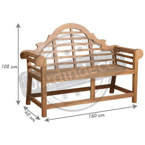 Banc de jardin en teck longueur 150cm