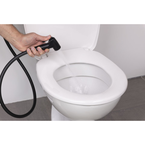 Kit hygiène wc noir mat + robinet 3 voies noyon & thiebault