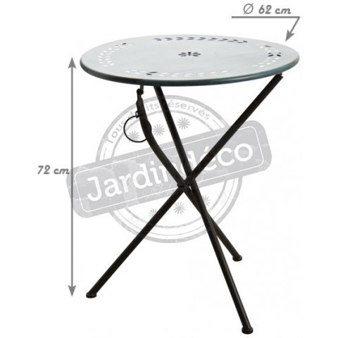 Table de terrasse pliante ronde - Couleur au choix