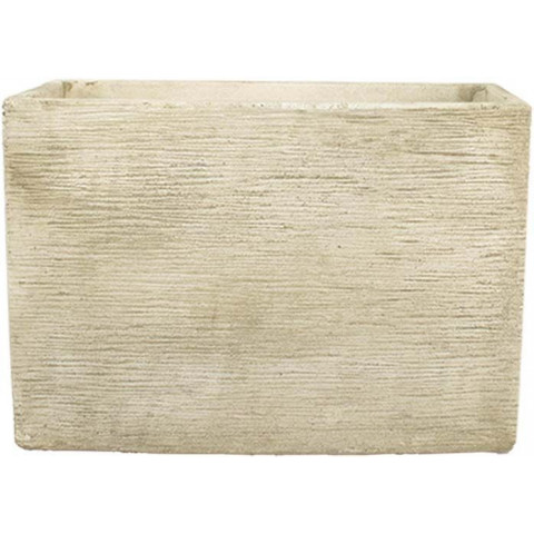 Jardinière en pierre reconstituée rectangulaire effet brossé
