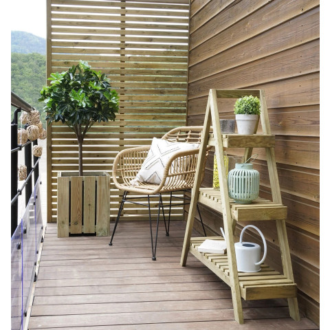Étagère pyramide jardipolys keops en pin hauteur 100cm épaisseur bois 1,6cm