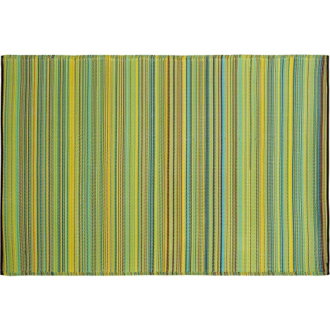 Tapis intérieur extérieur cancun citron et pomme verte 90 x 150 cm