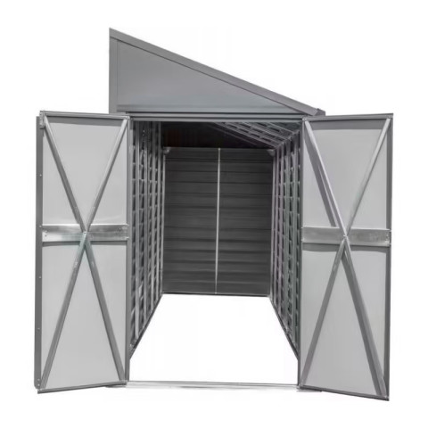 Double abri métal habrita foresta arrow yardsaver 3,66m2 toit 1 pente ouverture latérale