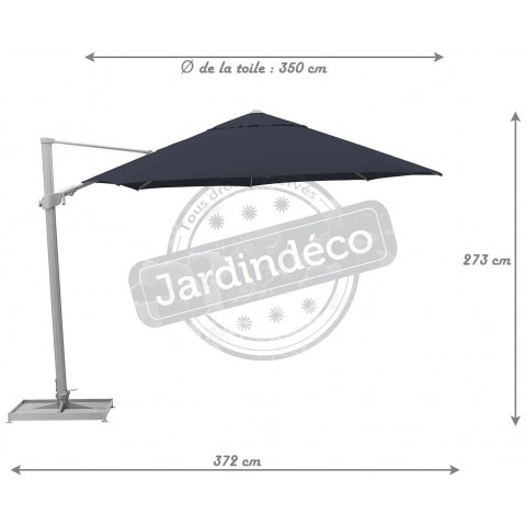 Parasol déporté easy swing 350 cm - Coloris au choix