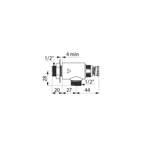 Robinet mural delabie tempostop 3l/min pour lave-mains temporisé