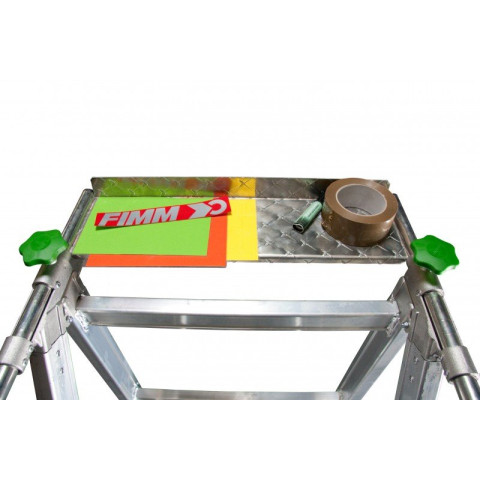 Plateforme de magasinage aluminium, 7 marches, 150 kg