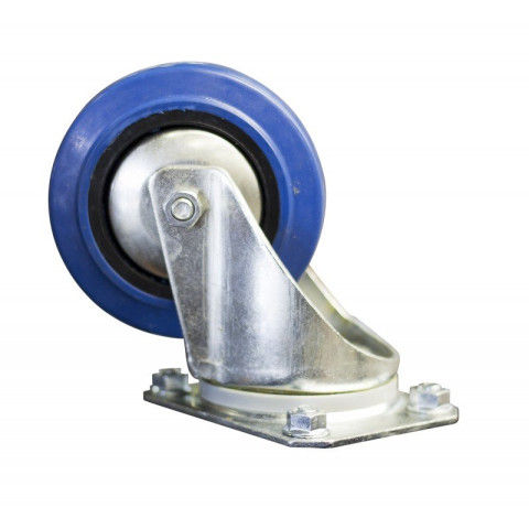Plateau roulant polypropylène sans rebord, 600 x 400 mm, roues NT, 500 kg