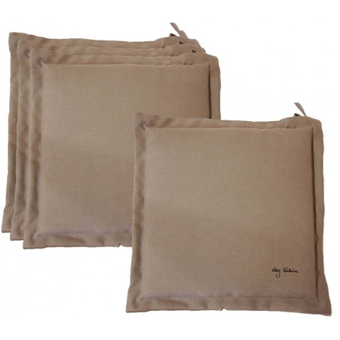 Coussin extérieur galette 40cm (lot de 4) - Couleur au choix