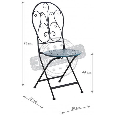Chaise de terrasse pliante en métal - Couleur au choix