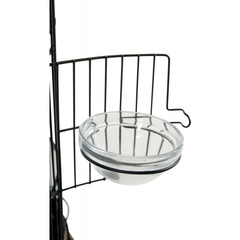 Ensemble cage rétro pour oiseaux marthe 45 cm avec pieds