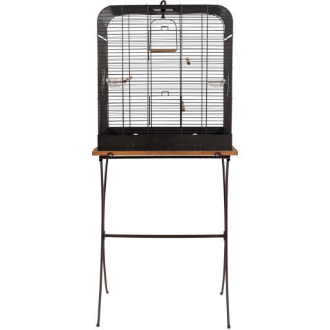 Ensemble cage rétro pour oiseaux madeleine avec pieds