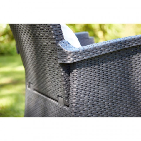 Chaises inclinables de jardin vermont graphite 238452 - Nombre de places au choix